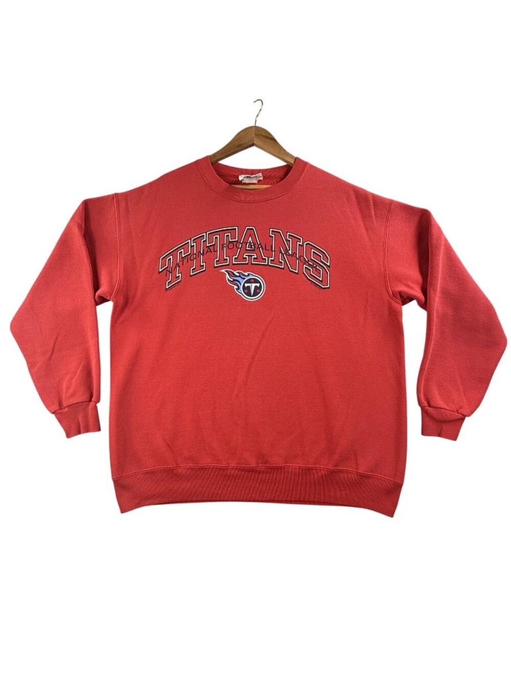Vintage Tennessee Titans Sweatshirt Mens Large Red NFL Football Lee Sport 2000s